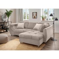 Livetastic ROHOVÁ SEDACIA SÚPRAVA, textil, sivohnedá