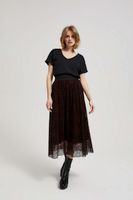Marisse Chestnut Flared Midi Skirt