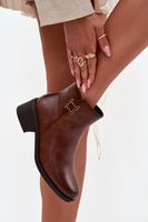 Dámské kotníkové kozačky na blokovém podpatku