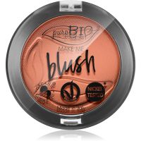 puroBIO Cosmetics Long-lasting Blush дълготраен руж цвят 02 Matte Coral Pink 5,2 гр.