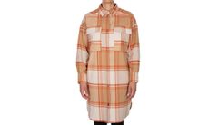 IrieDaily Checky Shirt Jacket Beige Ženy - Bundy IrieDaily - Oranžová - 561D340-603-S - Size: S