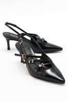 LuviShoes MAGRA Women's Black Patent Leather Heeled Shoes