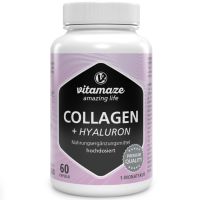 Collagen Kapseln hochdosiert + Hyaluronsäure + Chondroitin + Lysin, 600 mg reines Kollagen Hydrolysat pro Tag, 60 Kapseln | Vitamaze by Sensilab