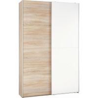 Livetastic ŠAT. SKRIŇA S POSUV. DVERAMI, biela, dub sonoma, 125/195,5/38 cm