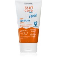 FlosLek Laboratorium Sun Care Derma Beach leichte schützende Gesichtscreme SPF 50+ 50 ml