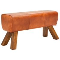 Livetastic LAVICA, drevo, koža, 90/46/30 cm