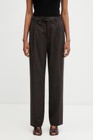 MM6 Maison Margiela pantaloni straight pentru femei, cu lână