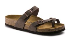 Birkenstock Mayari Birko-Flor Nubuck Mocha Regular Fit Unisex - Sandale Birkenstock - Smeđa - 71061-3.5 - Size: 3.5