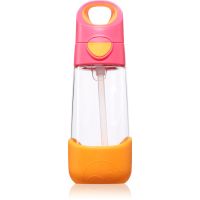 b.box Bottle with Straw pudele ar salmiņu Strawberry Shake 1 gab.