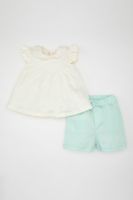 DEFACTO Girl Baby Blouse Shorts 2-Piece Set