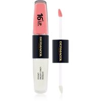 Dermacol 16H Lip Colour langlebiger, glänzender Lippenstift Farbton 01 Bella Aura 2x4 ml