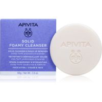 Apivita Cleansing Solid Foamy Cleanser mydło oczyszczające w kostce o działaniu nawilżającym 80 g