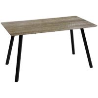 Carryhome JEDÁLENSKÝ STÔL, čierna, farba duba, 140/80/75 cm