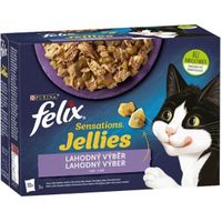 Felix Sensations Jellies Multipack jehněčí/makrela/treska/krůta v och. želé 12x85g