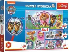 Tlapková patrola 4v1 s hledáním rozdílů - puzzle z kategorie 15 - 60 dílků