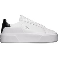 Calvin Klein FLATFORM LACE UP Дамски кецове, бяло, размер