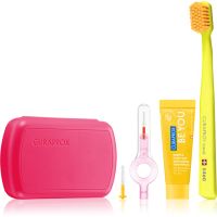 Curaprox Travel Set Set de călătorii pentru dinti, limba si gingii Magenta