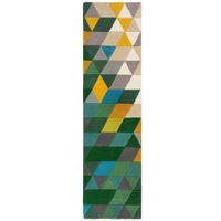 Flair Rugs VLNENÝ KOBEREC, 230/60 cm zelená, viacfarebná