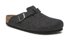 Birkenstock Boston Wool Felt Narrow Fit Unisex - Sandale Birkenstock - Siva - 0160373-7.5 - Size: 7.5