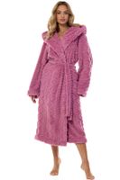 Dámský hřejivý dlouhý župan LaL 2402 Geo Světle fialová XL