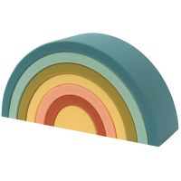 O.B Designs Silicone Rainbow Stacker Stapel-Regenbogen Blueberry 10m+ 1 St.