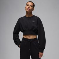 Jordan Flight Fleece Wmns Cropped Sweatshirt Black - Dámske - Mikina Jordan - Čierne - FV7152-010 - Veľkosť: S