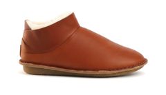 VIBAe TE KUITI Leather Cognac Brown Shearling Femei - Încălțăminte VIBAe - Maro - TKTLCGBSHG-5 - Size: 5