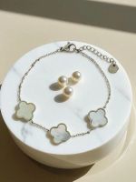 Bransoletka Callisto Nero z motywem kwiatowym