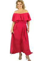 Pri Airy maxi dress with ruffles and waist tie STELLA