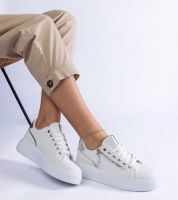 Gemre Białe sportowe sneakersy damskie Benedetta