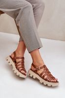 Lewski Shoes Bőr Női Szandál Zazoo 3695 Teve