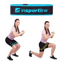 Posilovací smyčka inSPORTline Hiplop M 66x7 cm / 16 kg azurová