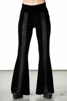 Damenhose - KILLSTAR - Verna Velvet  - Schwarz 4XL
