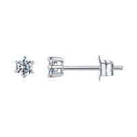 Olivie Strieborné náušnice 3mm MOISSANITE 9981