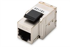 DIGITUS Keystone spojka Cat6A, tienena STP, 2xRJ45, strieborna