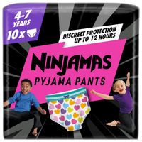 NINJAMAS Absorpčné spodné prádlo dievča 4-7 rokov (17-30 kg), Srdce 10 ks