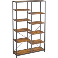 Boxxx REGÁL, hnedá, čierna, oceľ, 100/170/30 cm