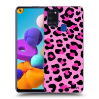 Silikónový prehľadný obal pre Samsung Galaxy A21s - Pink Tiger