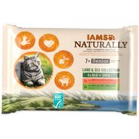 Kapsička IAMS Naturally Senior losos & jehněčí v omáčce multipack 4x85g