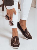 Dámské zamszové mokasíny hnědé