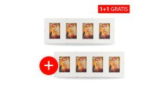 Akce 1+1: Skleněný Clip Fix rámeček Galerie 4foto 10x15 + druhý stejný fotorámeček navíc