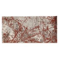 PLOCHO TKANÝ KOBEREC, 120/170 cm, červená, béžová