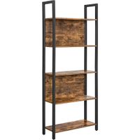 Boxxx REGÁL, hnedá, čierna, oceľ, 62/165/24 cm