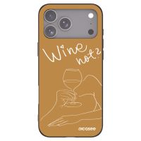 Silikónový čierny obal pre Apple iPhone 17 Pro Max - Wine not