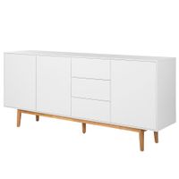 home24 ŠIROKÁ KOMODA, dub, biela, farba duba, 200/80/45 cm