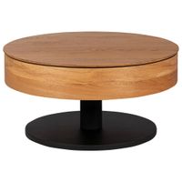 Waldwelt KONFERENČNÝ STOLÍK, čierna, farba duba, drevo, kompozitné drevo, 78/78/41 cm