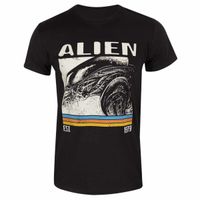 Herren T-Shirt Alien - Retro Bars - schwarz XL