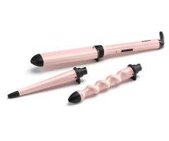 Multifunkčná kulma na vlasy Babyliss Curl and Wave Trio Styler - ružová (MS750E) + darček zadarmo