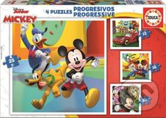 Mickey a přátelé 4v1 - puzzle z kategorie 15 - 60 dílků