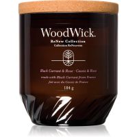 Woodwick Black Currant & Rose lumânare parfumată 184 g